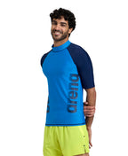 Arena Men's Graphic UV Protection Short-Sleeve Shirt - Blue