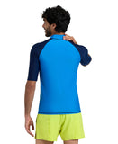 Arena Men's Graphic UV Protection Short-Sleeve Shirt - Blue
