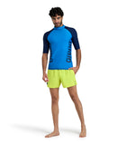 Arena Men's Graphic UV Protection Short-Sleeve Shirt - Blue