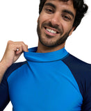 Arena Men's Graphic UV Protection Short-Sleeve Shirt - Blue