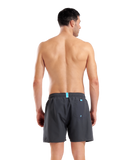 Arena Men's Fundamentals R Boxer Beach Shorts - Asphalt-Neon Blue