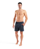 Arena Men's Fundamentals R Boxer Beach Shorts - Asphalt-Neon Blue