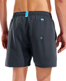 Arena Men's Fundamentals R Boxer Beach Shorts - Asphalt-Neon Blue