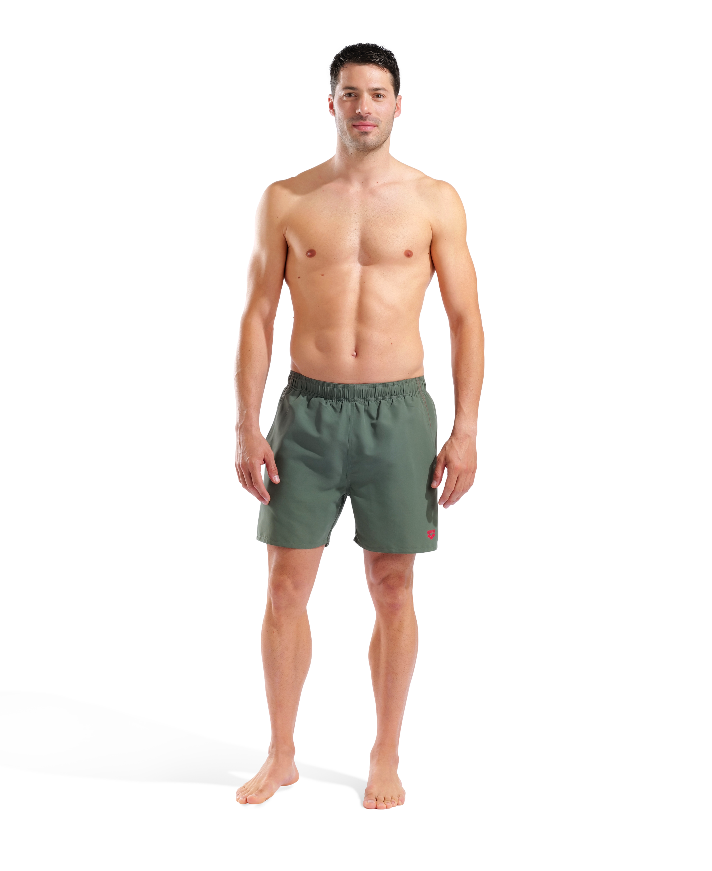 Arena Men's Fundamentals R Boxer Beach Shorts - Sage-Red