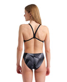 arena Performance Women's Halftone Challenge Back Swimsuit - Black