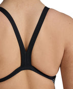 arena Performance Women's Halftone Challenge Back Swimsuit - Black