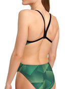 arena Performance Women's Halftone Challenge Back Swimsuit - Green