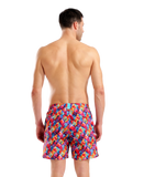 Arena Men's Water Prints Boxer Beach Shorts - Red-Multi Candy