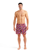 Arena Men's Water Prints Boxer Beach Shorts - Red-Multi Candy