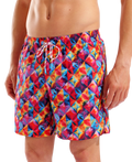 Arena Men's Water Prints Boxer Beach Shorts - Red-Multi Candy