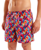 Arena Men's Water Prints Boxer Beach Shorts - Red-Multi Candy
