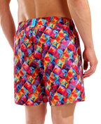 Arena Men's Water Prints Boxer Beach Shorts - Red-Multi Candy