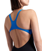 Arena Performance Women's Reflecting Swim Pro Back Bra Swimsuit - Black-Blue River