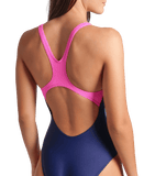 Feel Women's Vibrant Swim Pro Back Navy-Multi-Shocking Pink