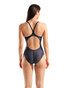 Arena Performance Women's Snakeskin Lightdrop Back Swimsuit Black