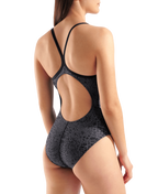 Arena Performance Women's Snakeskin Lightdrop Back Swimsuit Black