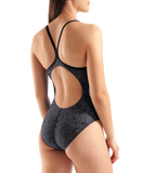 Arena Performance Women's Snakeskin Lightdrop Back Swimsuit Black