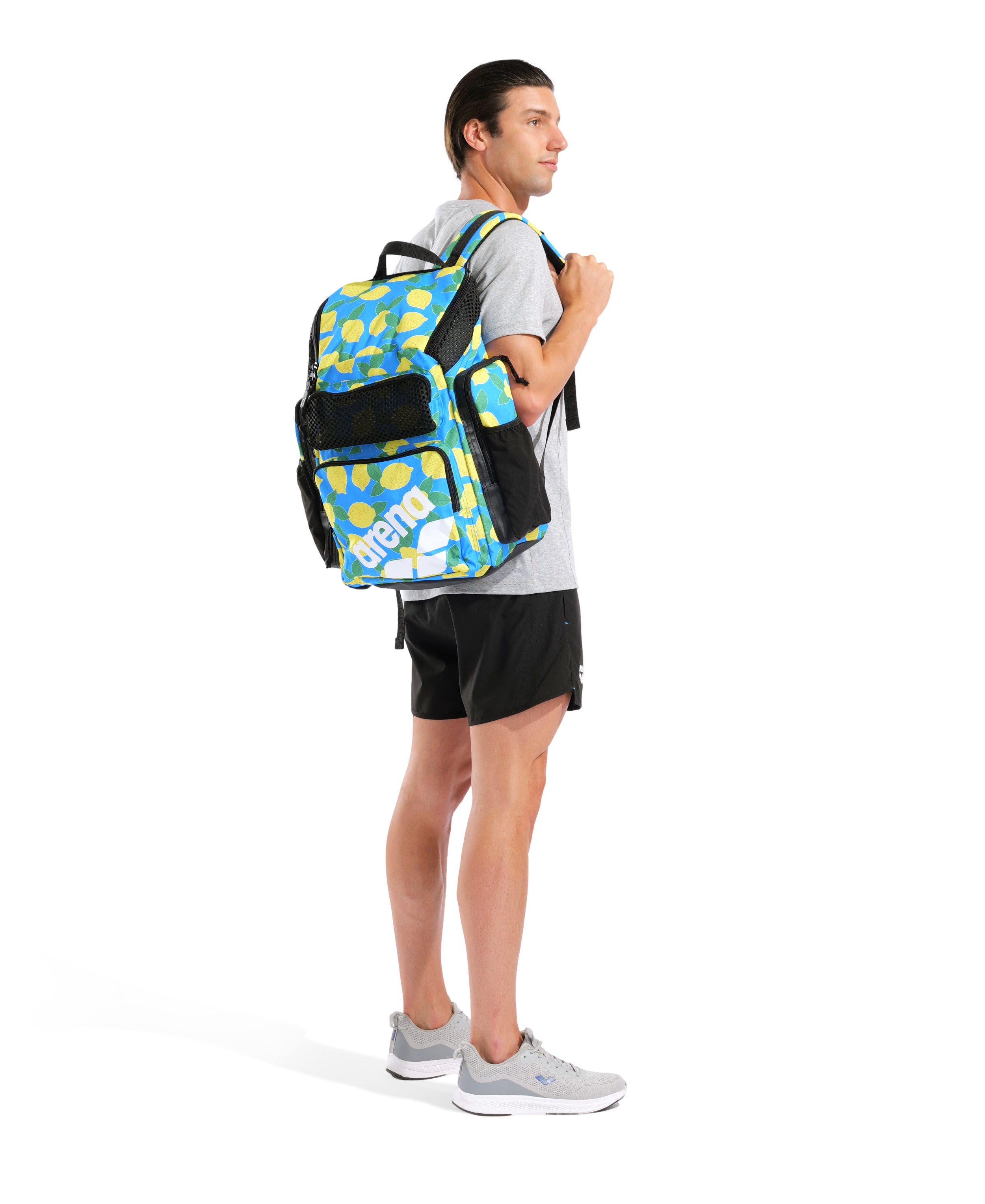 arena Juicy Fruits Collection One Go Allover Swim Sports Travel Backpack 45L - Lemons