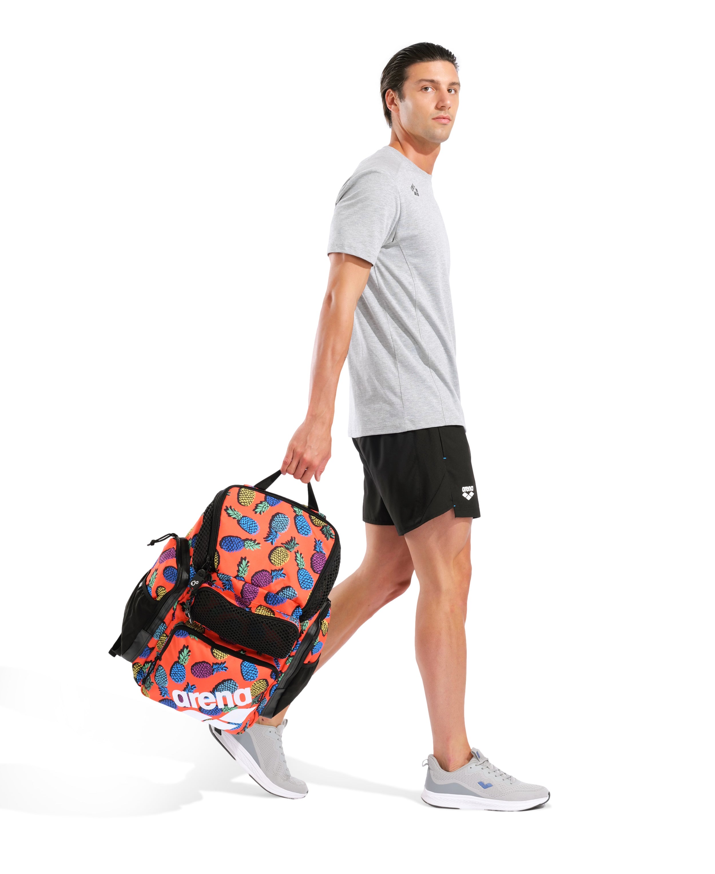 arena Juicy Fruits Collection One Go Allover Swim Sports Travel Backpack 45L - Pineapples