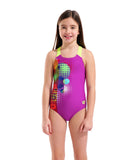 arena Performance Girls' Dots Swim Pro Back Swimsuit