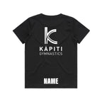 Kapiti Gymnastics Team Jr Paneled T-Shrit - Black