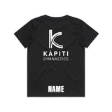 Kapiti Gymnastics Team Jr Paneled T-Shrit - Black