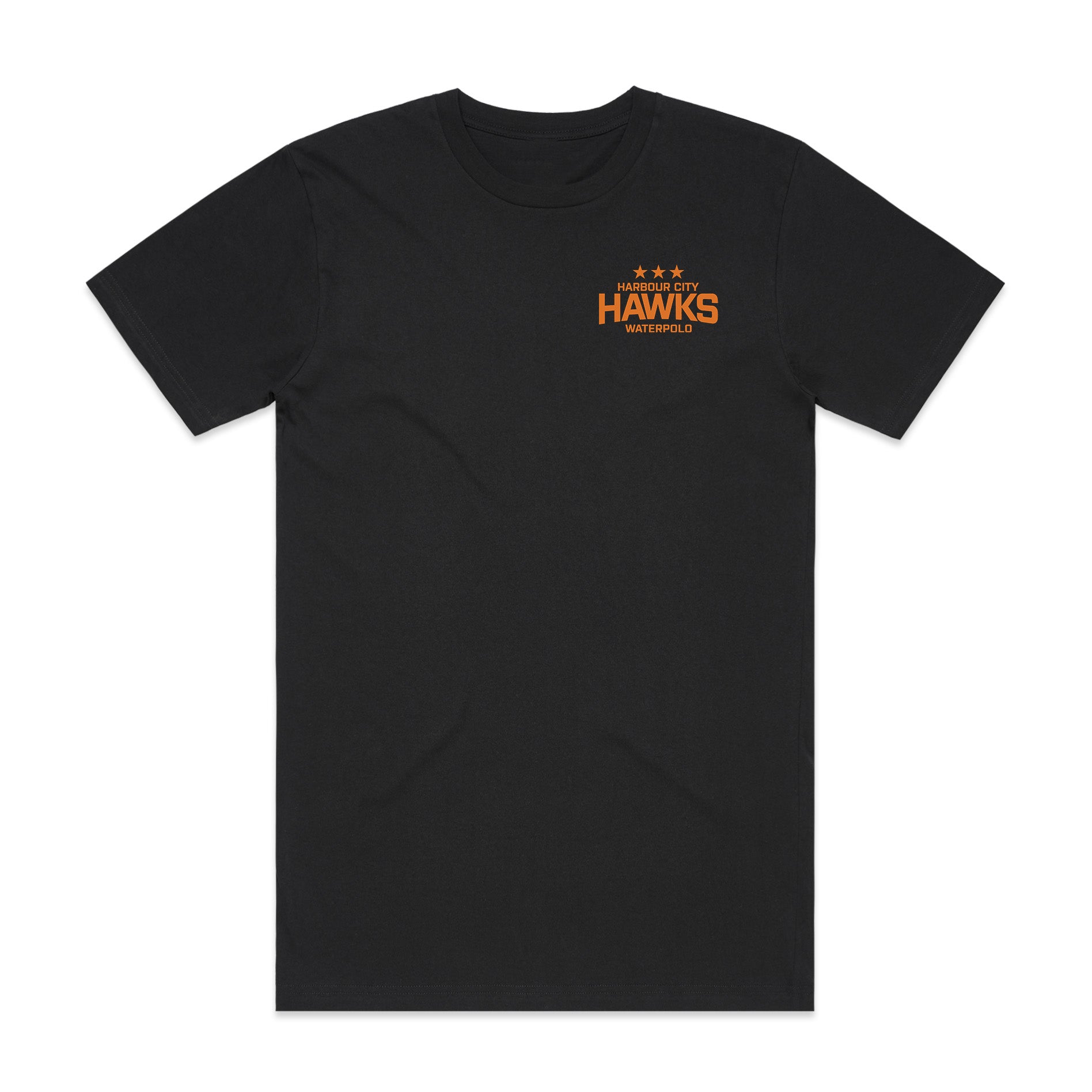 Harbour City Hawks Unisex Team T-Shirt Solid - Black