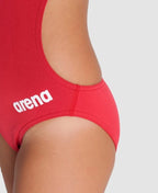 Arena Performance Girls' Solid Team Challenge Swimsuit - Red - White