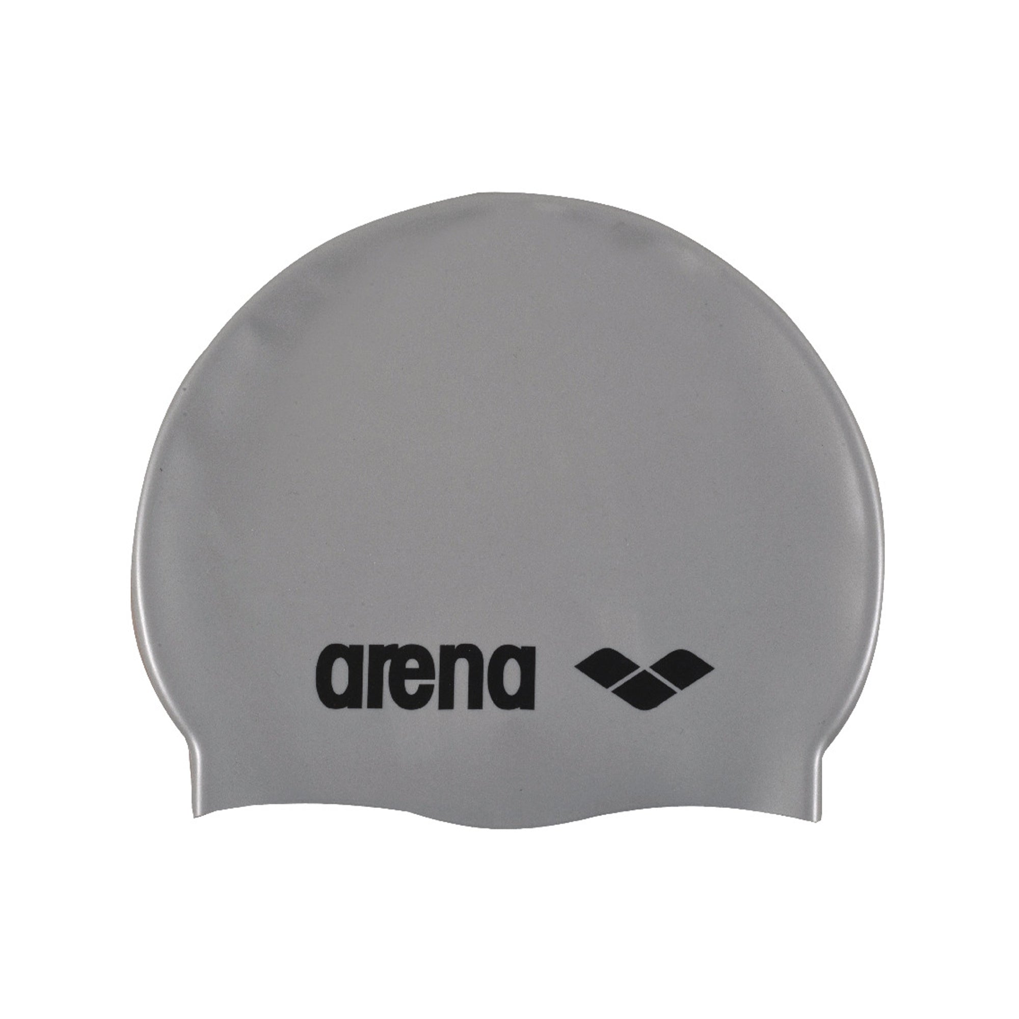 arena Kids' Junior Classic Silicone Swim Cap Silver-Black