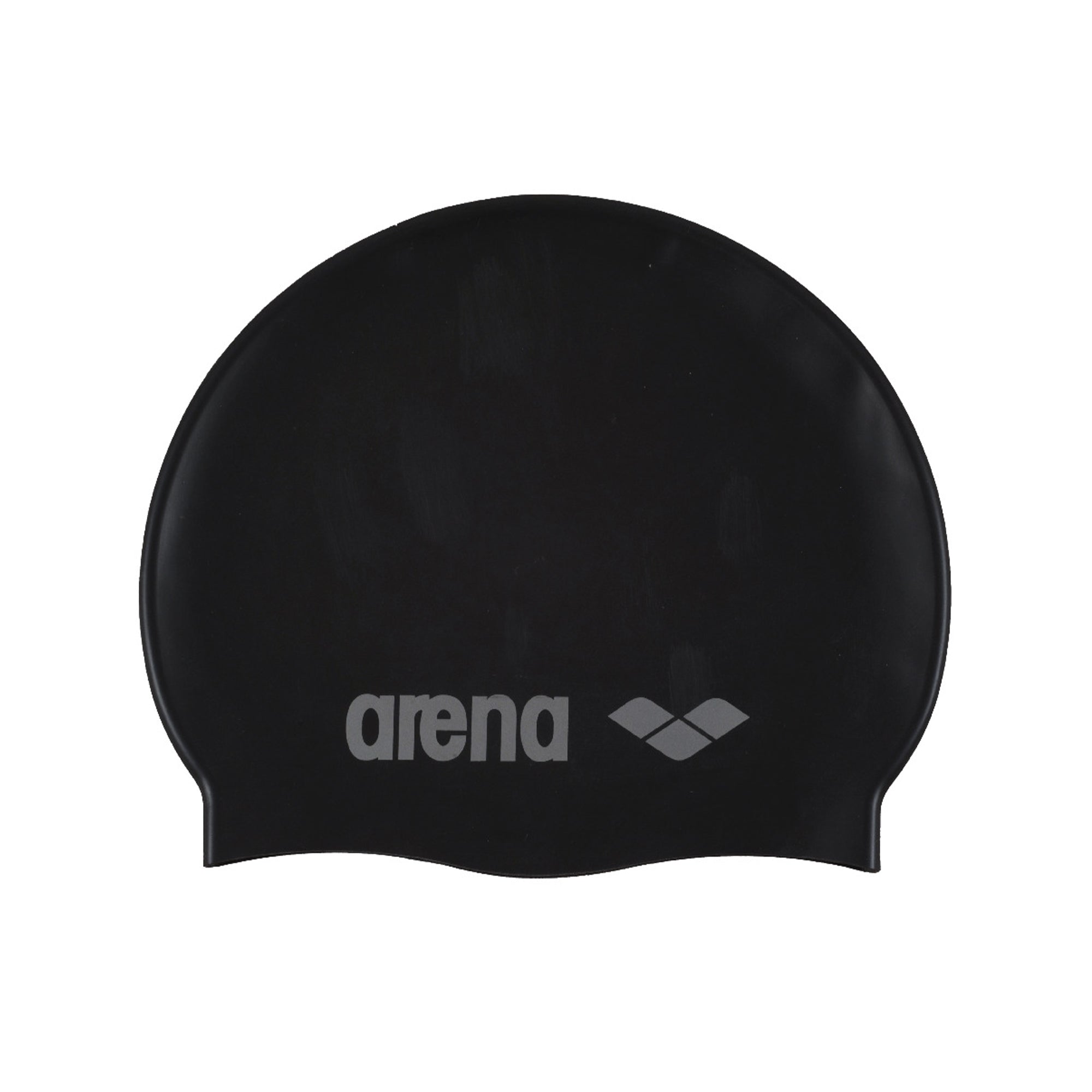 arena Kids' Junior Classic Silicone Swim Cap Black-Silver