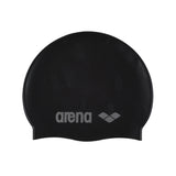 arena Kids' Junior Classic Silicone Swim Cap Black-Silver