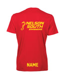 Nelson South Unisex Team T-Shirt Solid - Red