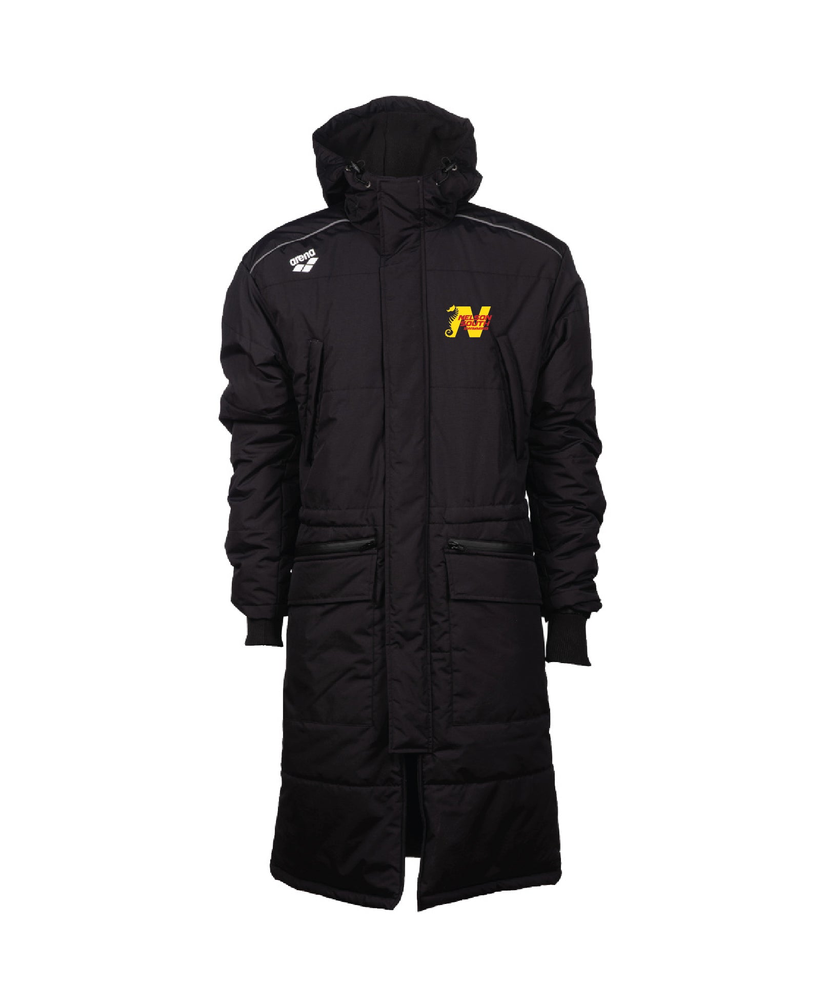 Nelson South Unisex Solid Parka - Black