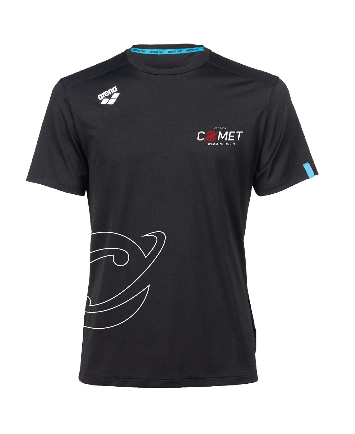Comet Unisex Solid T-Shirt - Black