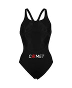 Comet Women's Solid Team Swim Pro Swimsuit - Black