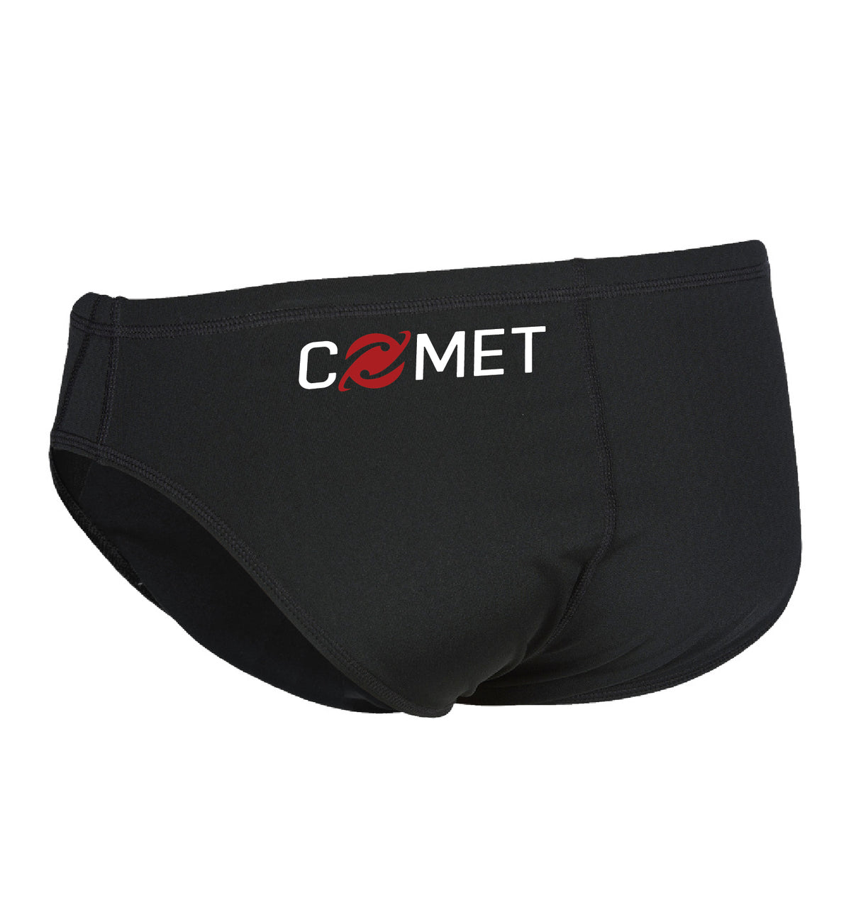 Comet Men's Solid Team Swim Briefs - Black