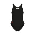 Comet Girls' Solid Team Swim Tech Swimsuit - Black