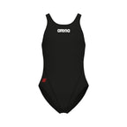 Comet Girls' Solid Team Swim Tech Swimsuit - Black