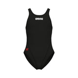 Comet Girls' Solid Team Swim Tech Swimsuit - Black