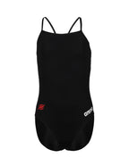 Comet Girls' Solid Team Challenge Swimsuit - Black