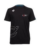 Comet Unisex Panel T-Shirt - Black