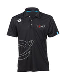 Comet Unisex Solid Polo Shirt - Black