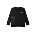 Comet Womens Standard Crew Neck Sweat - Black