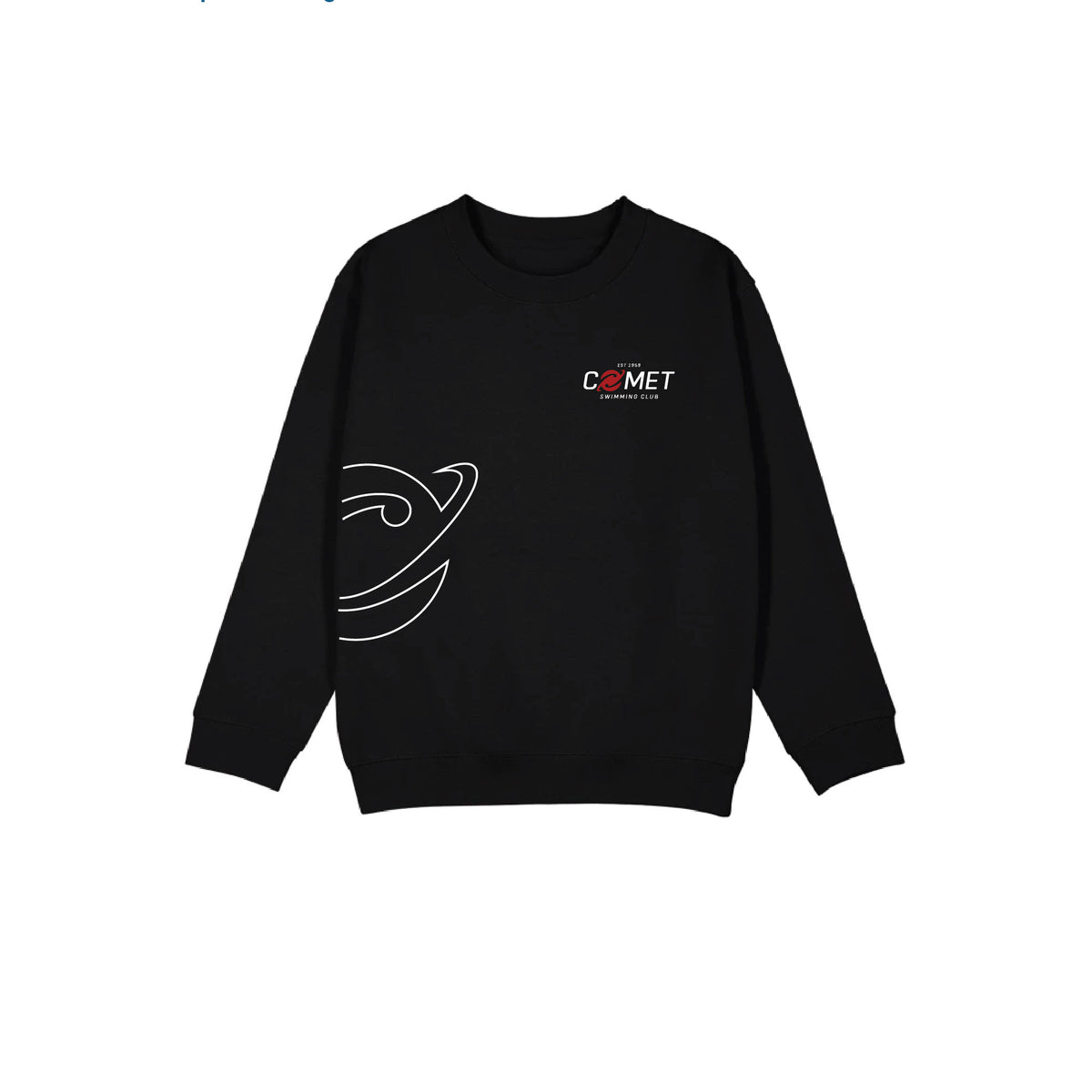 Comet Kids Standard Crew Neck Sweat - Black