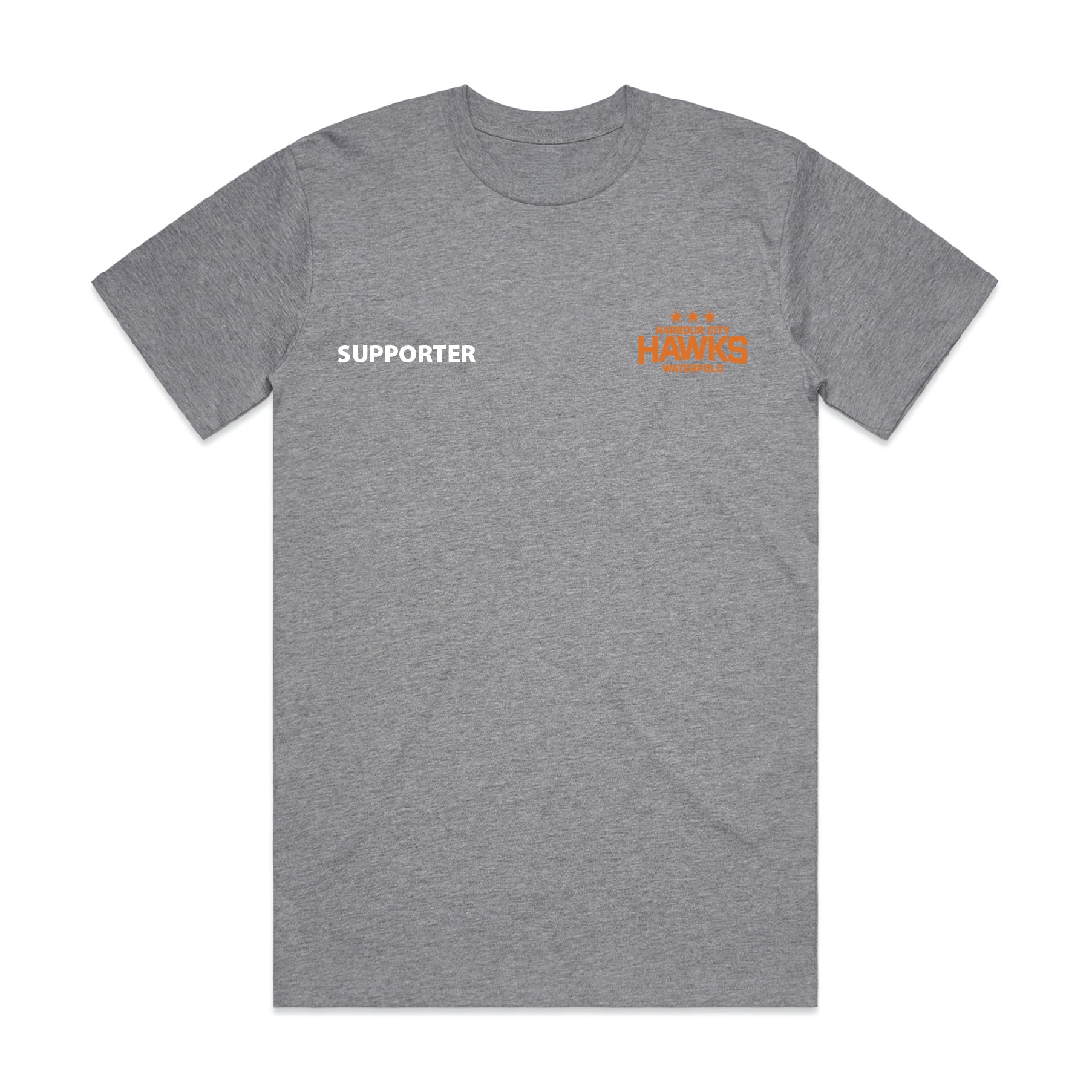 Harbour City Hawks Unisex Supporter Tee - Grey Marle