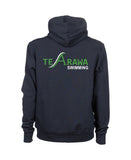 Te Arawa Unisex Hooded Panel Jacket - Navy