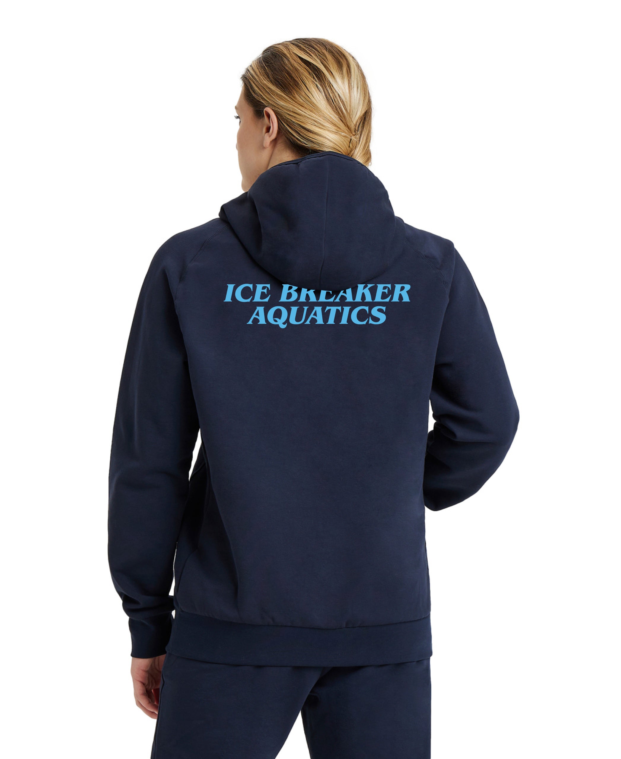 Ice Breaker Aquatics Team Hooded Panel Sweatshirt - Navy