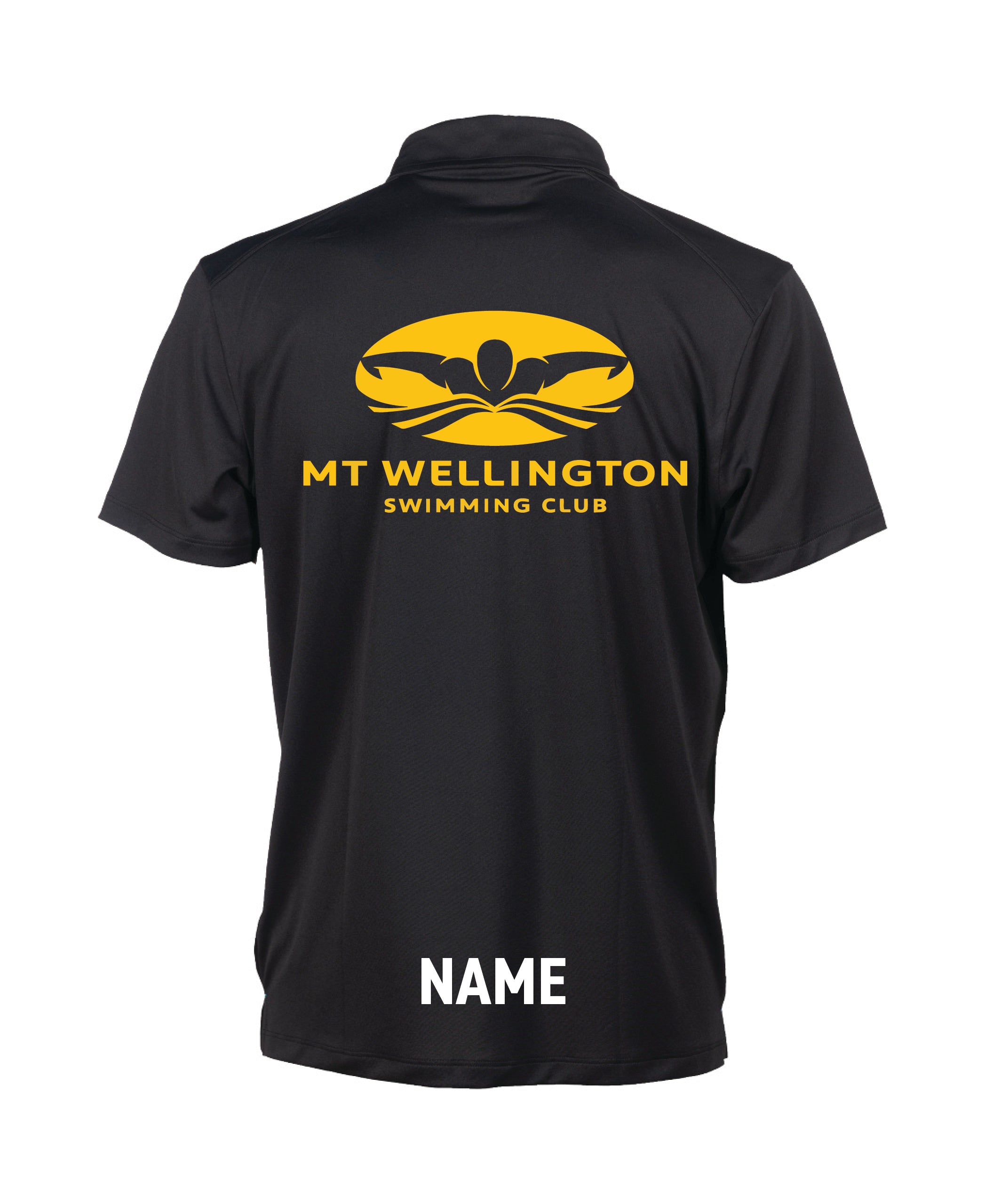 Mt Wellington Unisex Solid Polo - Black