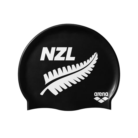 Arena Classic Silicone NZL Cap - Black