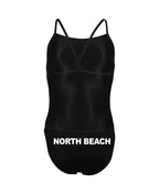 North Beach Solid Girl's Team Challenge Swimsuit - Black